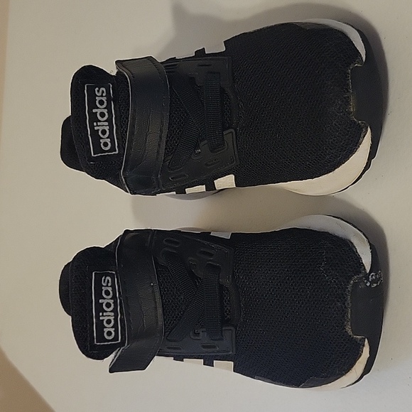 Adidas Baby Black & White Athletic Running Shoes/Sneakers - Picture 2 of 7